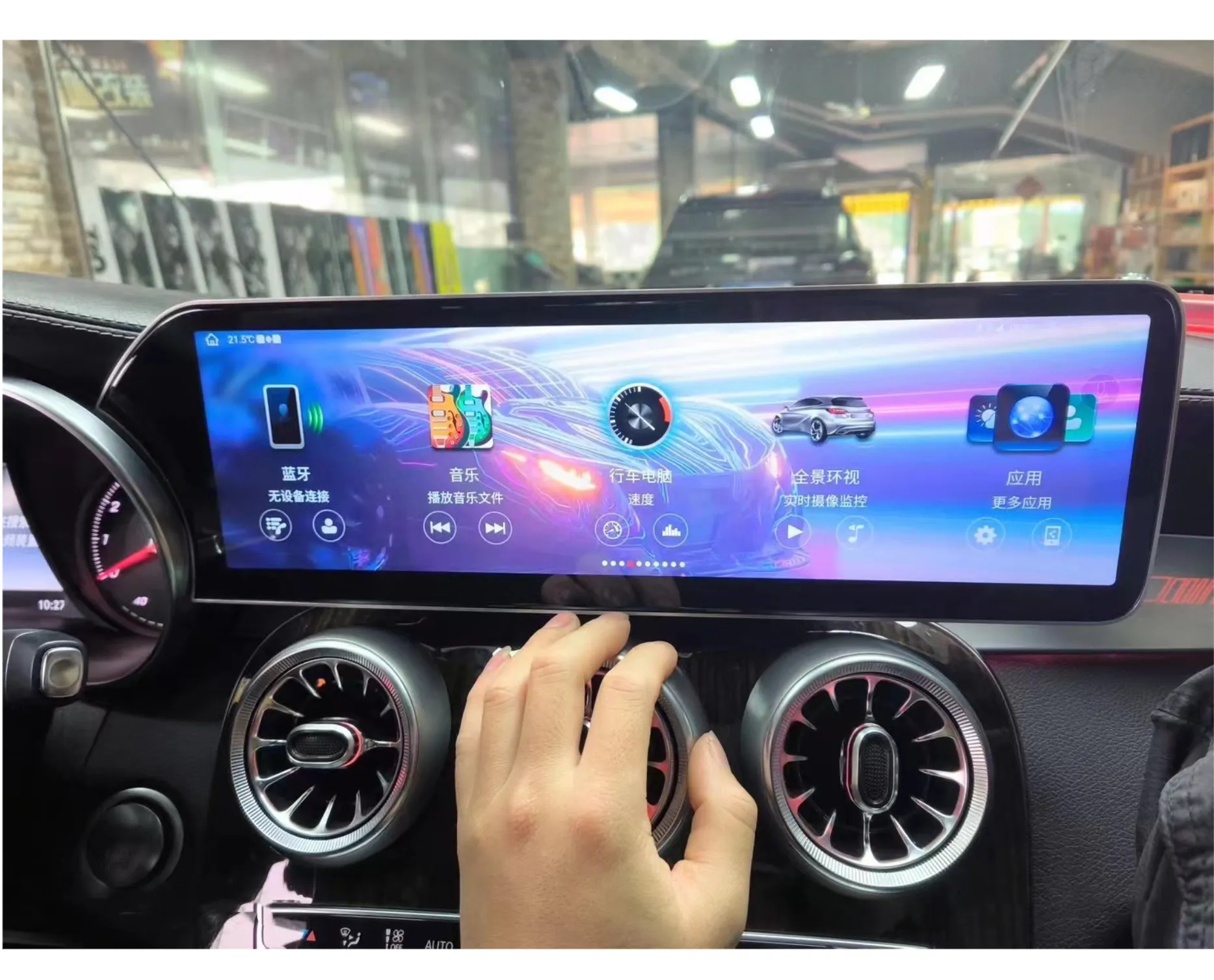 Dual Screen Android 13 Wireless CarPlay For Mercedes Benz C W205 GLC Class X253 2015-2019 Class Car Multimedia Navigation GPS