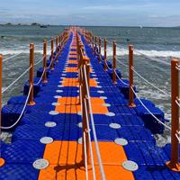 En stock Hisea HDPE 1000*500*400 U-Float avec côtés surélevés 3 rouleaux Gris Capacité de charge 350 kg/m pour bateau sur quai