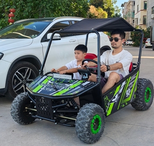 EGS 2025 Nouveau <span class=keywords><strong>Buggy</strong></span> Électrique 1000W 48V 20AH 2 Places Style Coach Double Pédale de Frein Enfants Adultes Karting Extérieur Vitesse Max 50km/h - Product Image 1