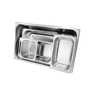 Khay đựng thức ăn kiểu Mỹ EU, kích thước 1/1, chất liệu thép không gỉ 304, dùng cho khách sạn, nhà hàng, buffet, phục vụ ăn uống, khay Gastronorm - Product Image 4