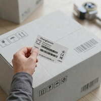 Etiqueta Autoadhesiva Personalizada al por Mayor, Rollo de Vinilo en Blanco con Logotipo Impreso, Etiqueta de Transferencia de Calor Resistente al Agua