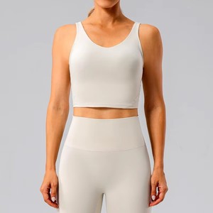 Reggiseno Sportivo da Donna con Etichetta Privata OEM ODM, Scollo Profondo a U, Schiena Arricciata, <span class=keywords><strong>Top</strong></span> Sportivo per Pilates, Yoga e Allenamento in Studio - Product Image 2