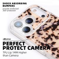 Coques de téléphone personnalisées en acétate transparent motif léopard magnétique, couleur écaille de tortue blonde, pour iPhone 17 Air 16 15 14 13 12 11 Xr Pro Max
