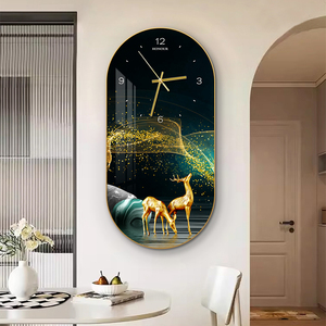 Đồng hồ treo tường trang trí nhà cửa, nhà hàng, kiểu dáng hiện đại, sang trọng, chất liệu sứ pha lê, thiết kế sáng tạo, vẽ tay. - Product Image 5