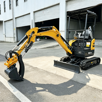Mini-excavatrices CE EPA 1,5 tonne 1,7 tonne avec flèche pivotante
