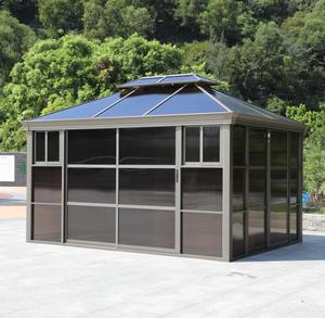 Veranda <span class=keywords><strong>in</strong></span> Alluminio con Tetto e Pareti <span class=keywords><strong>in</strong></span> Policarbonato per Uso Esterno, Direttamente dalla Fabbrica - Product Image 1