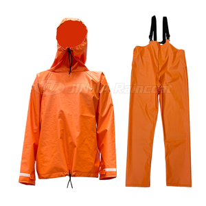 Custom Strong Durable Foul Wet Weather Gear Waterproof PVC Rain Suit Jacket <strong>Bib</strong> <strong>and</strong> <strong>Brace</strong> Heavy Duty <strong>Fishing</strong> Raincoat - Product Image 1