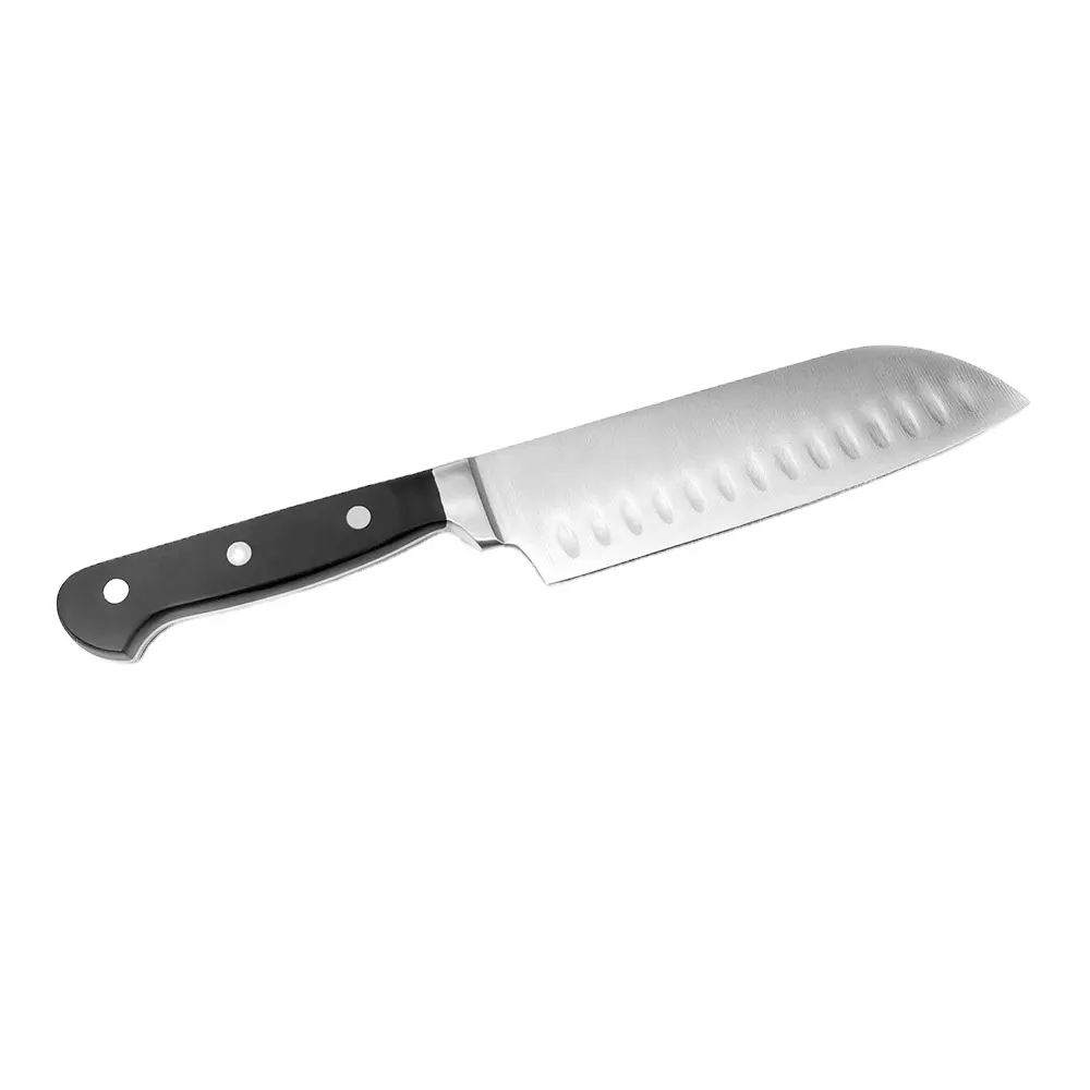 Chất lượng cao 7 inch cổ điển giả mạo Santoku đầu bếp dao thép không gỉ với 3Cr13 kim loại cho nhà bếp cắt