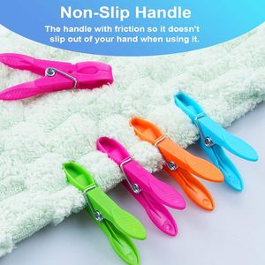 Air-Drying Eco-Friendly Durable Clothing Pin Set with Springs Hanging <b>Pegs</b> Clips for Laundry Shoes Colorful Plastic Clothespins - Product Image 4