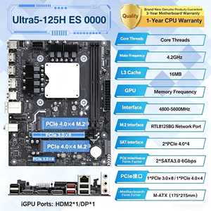 Kit de Placa Base para PC de Escritorio Ultra con CPU Integrada Ultra5 125H Ultra7 155H 165H, CPU/GPU/NPU AI, PCIe4.0, Doble DDR5, ARGB Ultra5 1 - Product Image 3