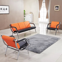 Meubles de bureau, canapé de réception moderne commercial, canapé de bureau en cuir, ensemble de canapés de bureau