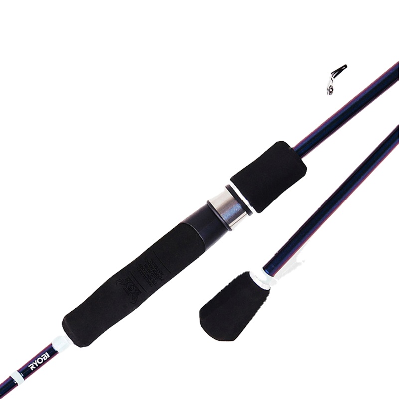RYOBI 釣り竿 黒 ストライプデザイン全長450cm! Fishing Rod Ryobi - High Carbon, Spinning, and Sea Bass