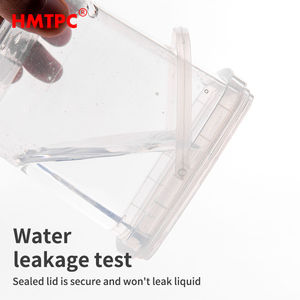 Pp cấp thực phẩm rõ ràng vuông với nhựa xử lý và nắp nhựa xô - Product Image 5