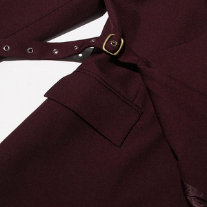 Chaqueta asimétrica de manga larga con cuello en V sólido a la moda para mujer - Product Image 6