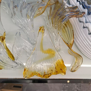 DIY Decor Octagon Beaded Curtain Garland Chain With Maple Leaf Pendant Hanging Crystal Glass <strong>Chandelier</strong> Accessories Parts - Product Image 3