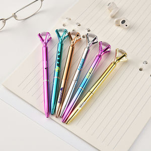 रचनात्मक हीरा मुद्रित लोगो बॉलपॉइंट पेन नवीनता 1.0 मिमी लेखन चौड़ाई धातु सामग्री विज्ञापन के लिए चौड़ाई धातु सामग्री - Product Image 4