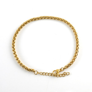 Nueva pulsera de cadena de <span class=keywords><strong>quilla</strong></span> de acero inoxidable transfronteriza estilo americano Retro Hip Hop apenado Punk Street color dorado para niños - Product Image 6