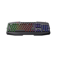 Havit KB878L Clavier mécanique de jeu USB filaire 104 touches Clavier laser RVB pour ordinateur portable pour tablette