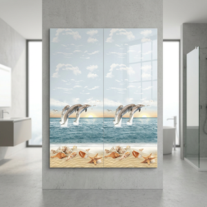 Carreaux muraux en céramique imprimés avec une image HD : 300x600 mm, 30x60 cm, 12x24 pouces. Parfait pour la salle de bain et la décoration murale intérieure en porcelaine - Product Image 2