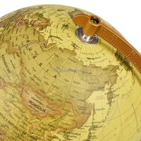 Carte du monde Antique de 20cm, 8 pouces, Base en bois, Arc en aluminium, Globe classique