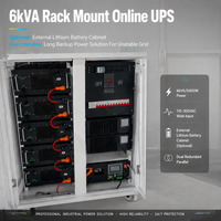 Onduleur 6 kVA 5400 W à montage en rack, double conversion en ligne, longue autonomie pour petit centre de données ou rack de serveurs