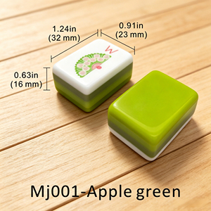 Customized American <b>Mahjong</b> <b>Set</b>, 160 Pieces, Modern Apple Green Fingers Acrylic Foldable Deluxe Game Gift <b>Set</b> - Product Image 4