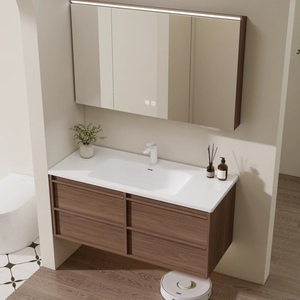 BALOM Modern Bathroom Cabinet Large Capacity Wood Plywood Melamine MDF Vanity with Smart Mirror and OEM Factory - Product Image 3