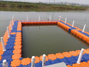 Pontile Galleggiante Modulare in HDPE Anti-UV Impermeabile Durevole 500x500x400mm per Molo, Banchina, Marina, Lago, Acquacoltura - Product Image 6