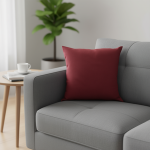 Cuscino in Denim Bordeaux 50*50, Cojin, Cuscini per Seduta e Cuscini Decorativi - Product Image 2