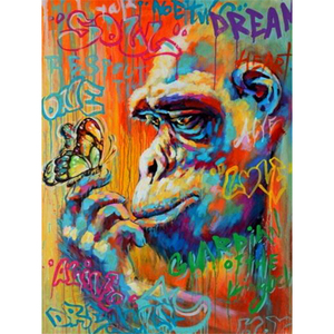 Vente en gros 5D bricolage 30*40CM plein carré/rond diamant <span class=keywords><strong>broderie</strong></span> gorille décorations pour la maison Animal diamant peinture <span class=keywords><strong>sur</strong></span> <span class=keywords><strong>toile</strong></span> Kit - Product Image 1