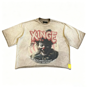 เสื้อยืดลำลองผู้ชาย ผ้าฝ้าย 100% ทรงโอเวอร์ไซส์ ระบายอากาศได้ดี สไตล์สตรีทแวร์ พิมพ์ลายเพชร - Product Image 3
