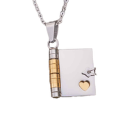 Nouveau Collier Pendentif Cœur en Quartz Gravé en Acier Inoxydable DIY, Chaîne Ras du Cou Unisexe pour Couple, Mariage