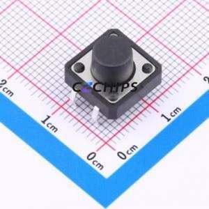 TS-1280HK Tactile Switch Through hole Component (THT)-4P,12x12mm Switch 2.5N 12mm 12mm 8mm - Product Image 1