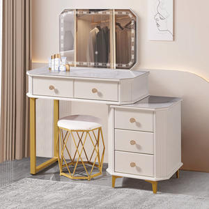 Meuble de dressing simple et abordable avec miroir, <span class=keywords><strong>grande</strong></span> coiffeuse de luxe pour filles avec tiroirs, en promotion - Product Image 2