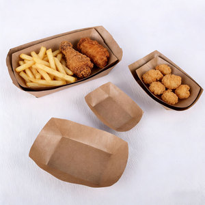 Assiettes en papier jetables, plateau alimentaire, <span class=keywords><strong>vaisselle</strong></span> jetable en papier kraft moderne <span class=keywords><strong>pour</strong></span> mariages, fêtes, restaurants - Product Image 6