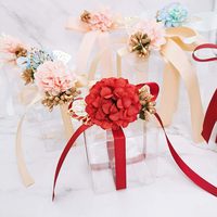 Boîtes carrées en plastique PVC transparent personnalisé pour emballage transparent faveur de bijoux bonbons pour les fêtes d'anniversaire de mariage de Thanksgiving
