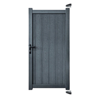 Portail simple en alliage d'aluminium thermolaqué, style australien, pour jardin extérieur, à bas prix, avec porte piétonne et clôture de sécurité