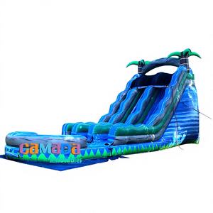 Parc aquatique gonflable en PVC tropical et toboggan gonflable pour enfants - Utilisation en extérieur, à la maison et à l'école - Product Image 1