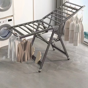Séchoir à linge en alliage d'aluminium, séchoir à couettes et chaussures d'extérieur, pliable sur pied pour balcon - Product Image 1