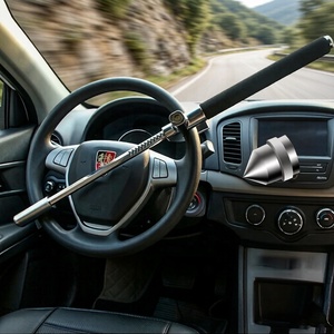 Verrou de <span class=keywords><strong>volant</strong></span> à double crochet haute sécurité, dispositif antivol rétractable et réglable universel pour <span class=keywords><strong>voiture</strong></span>, camion, SUV, véhicule - Product Image 1