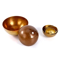 50mm 80mm 100mm 150mm 200mm 속 빈 황동 반구 거울 광택 처리된 반원 황동 구리 볼