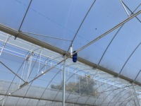 Serre tunnel en film plastique multi-chapelles double couche en PE, grande taille, résistante au vent, avec système de ventilation CHOYUEH