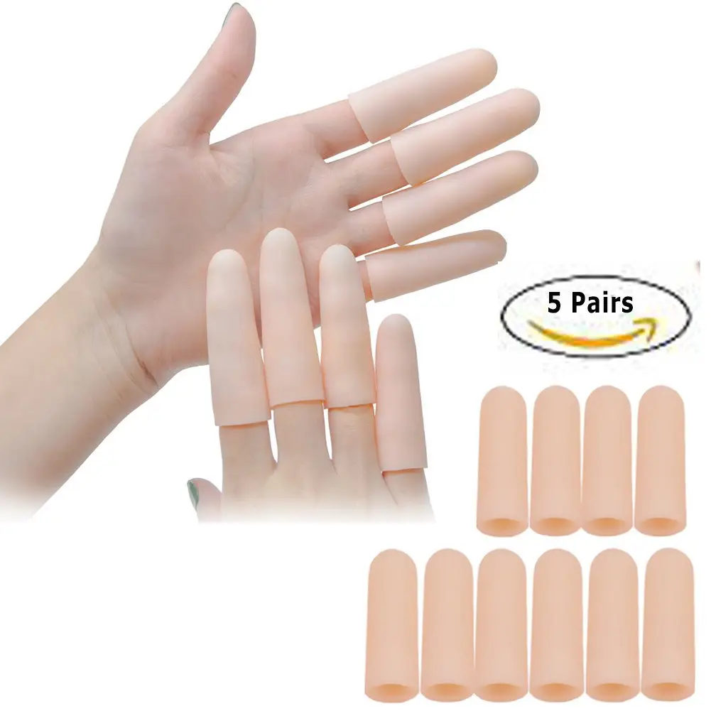 Sumifun tubi in Gel di Silicone Finger Little Toe Protector Corn Blister Pain Relief Sleeve Cover separatori per dita strumento per la cura dei piedi