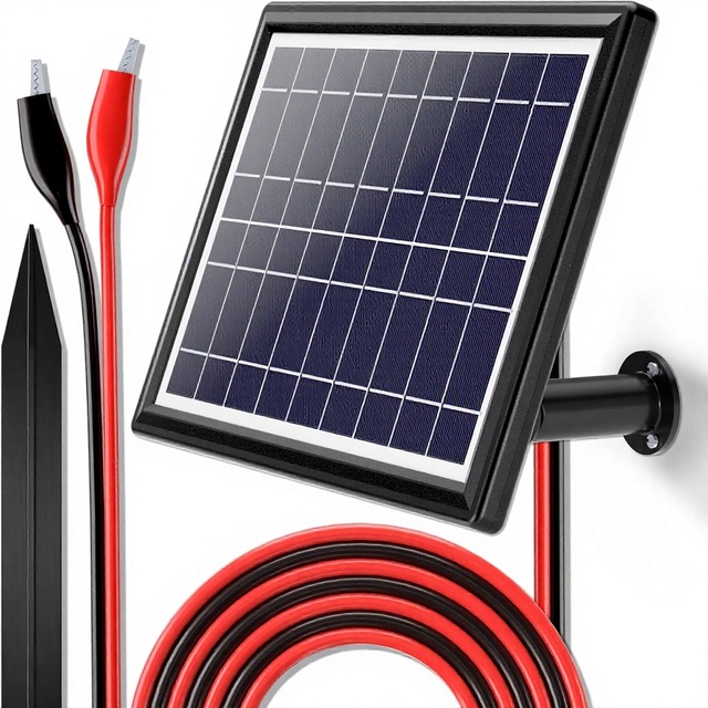 6V 6W Solar Battery Charger Trickle Maintainer | High Efficiency Solar Panel Kit | Adjustable Bracket Alligator Clip