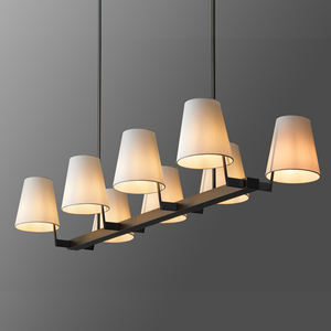 Nouveau design Jonathan Browning éclairage en laiton clair <span class=keywords><strong>corniche</strong></span> en lin moderne suspension lustre de style américain pour salle à manger - Product Image 5