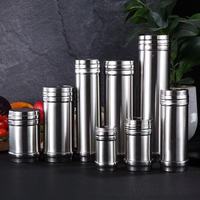 Adjustable Sprinkle Hole Stainless Steel Seasoning Shaker Dust-proof Lid Home Kitchen Condiment Storage Container