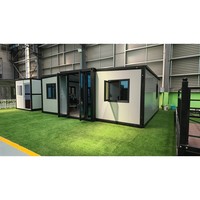 Maison conteneur pliable économique de 20 pieds à double aile, préfabriquée en acier léger, portable, pour dortoir ou bureau