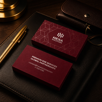 Cartes de visite personnalisées en papier noir spécial, design géométrique avec feuille d'argent, OEM, vente en gros