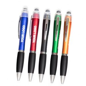 2025 New Promotional Custom <b>Ball</b> Gift Red Blue Black Green Orange Purple <b>Led</b> Light Logo Pen - Product Image 3