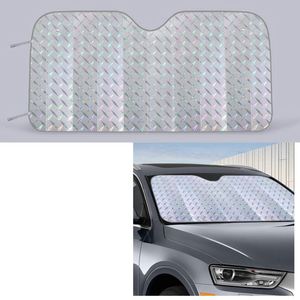 Pare-soleil de pare-brise pliable en nylon à impression holographique, écologique, pour vitre avant de voiture, SUV, camion, bloqueur de chaleur, visière pour garder le véhicule au frais - Product Image 1